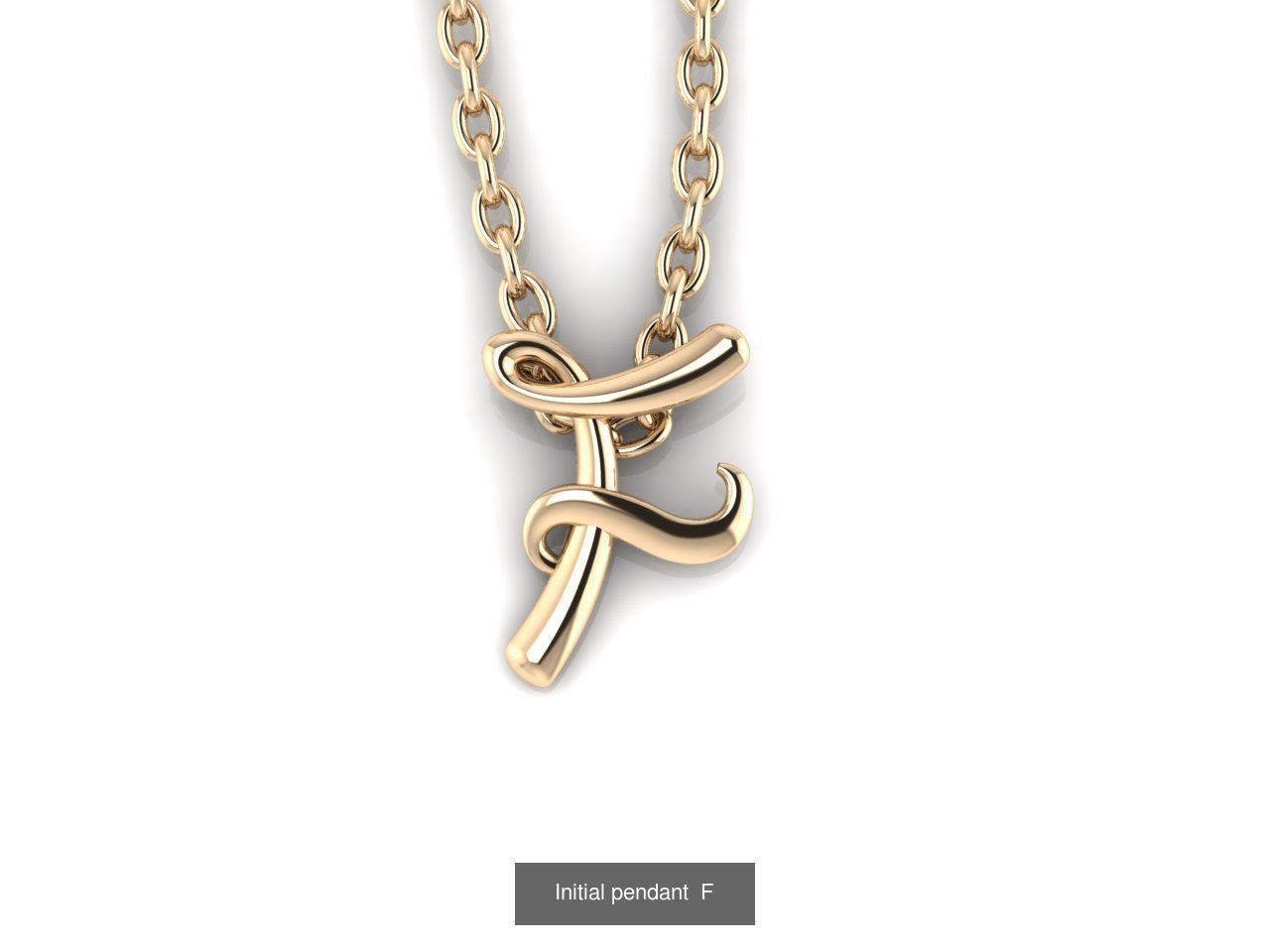 Initials letter pendant 3D Model Collection_6