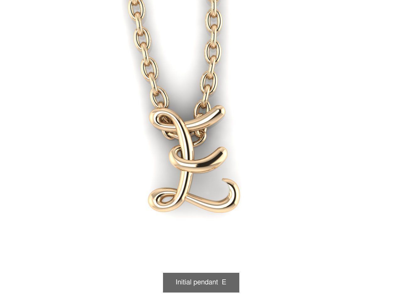 Initials letter pendant 3D Model Collection_5