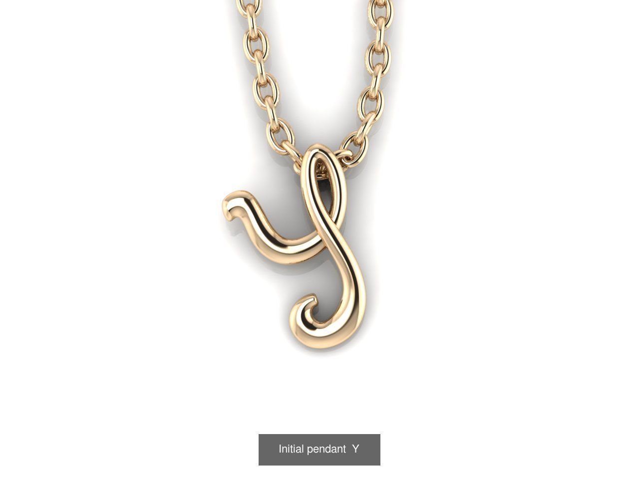 Initials letter pendant 3D Model Collection_25