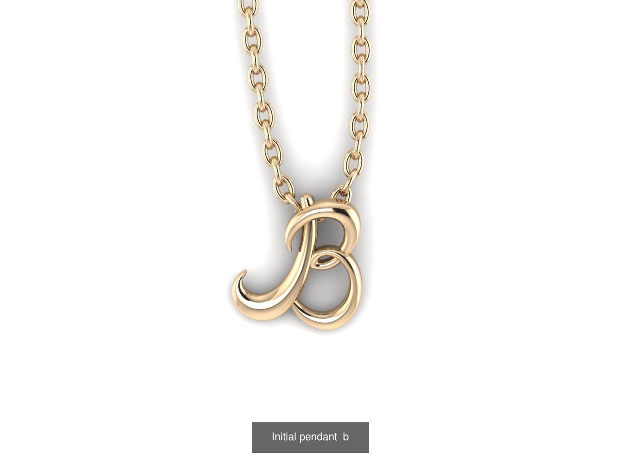 Initials letter pendant 3D Model Collection_2