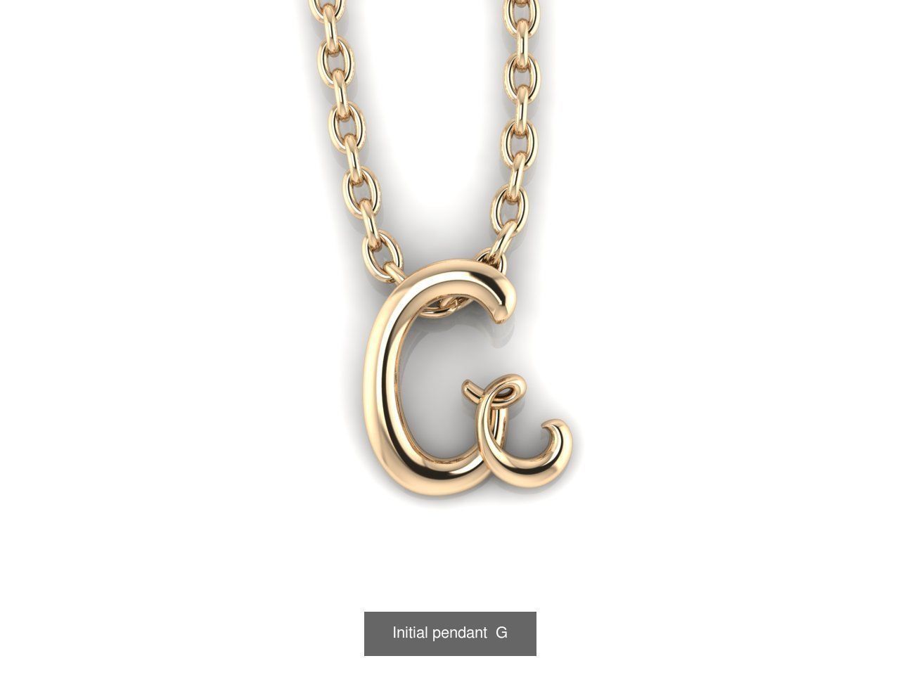Initials letter pendant 3D Model Collection_7