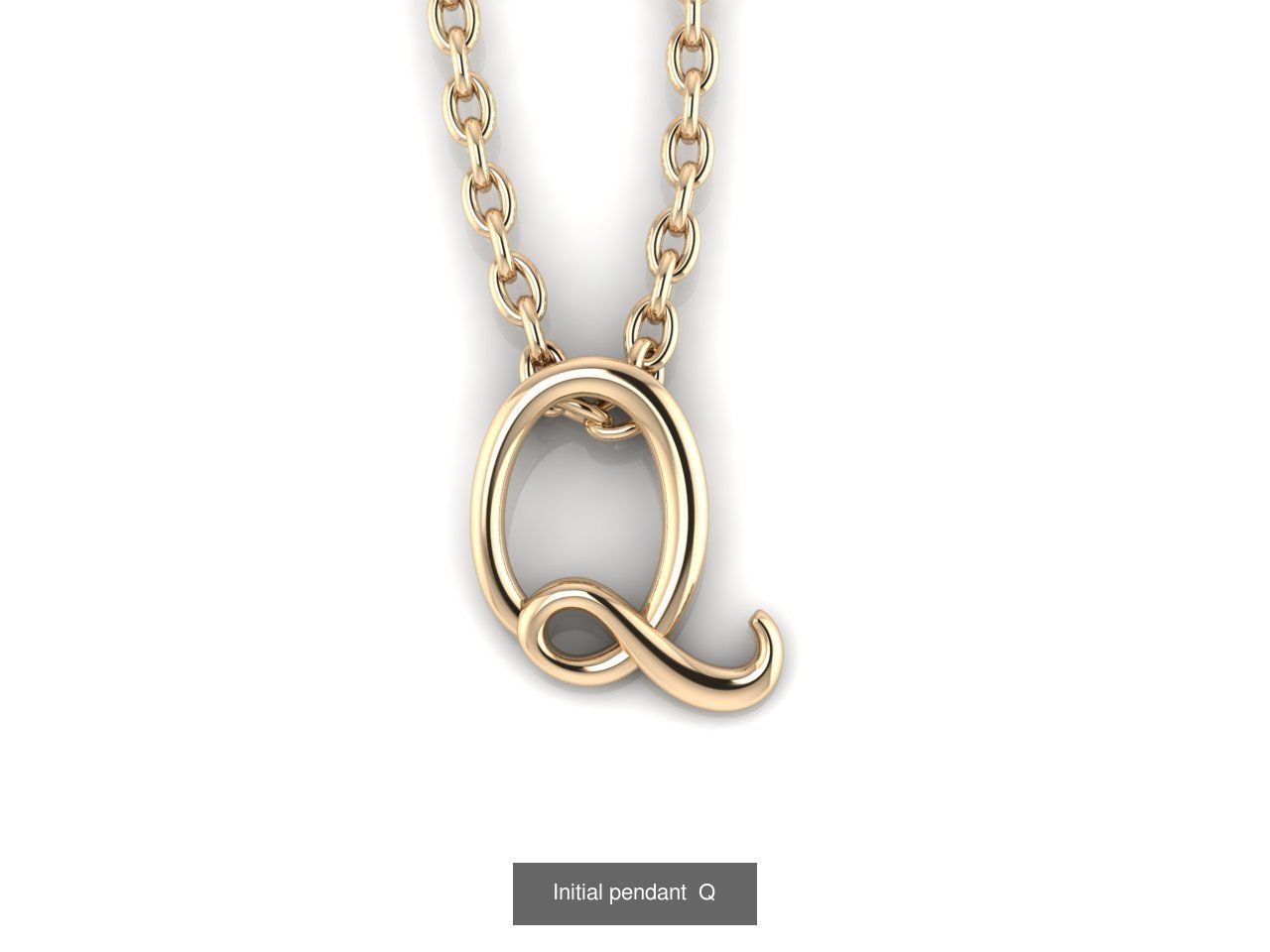 Initials letter pendant 3D Model Collection_17