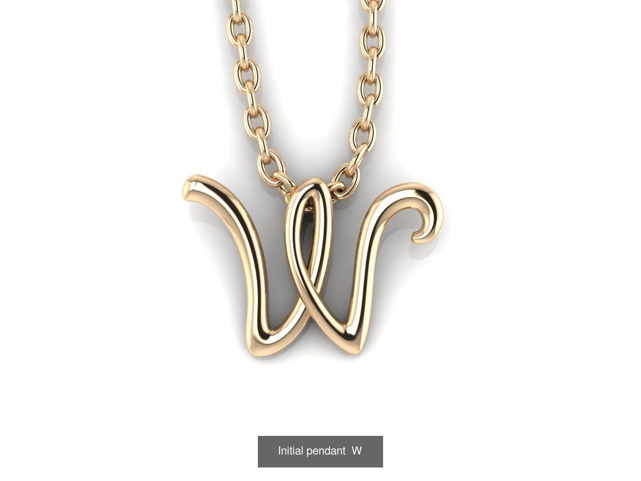 Initials letter pendant 3D Model Collection_23