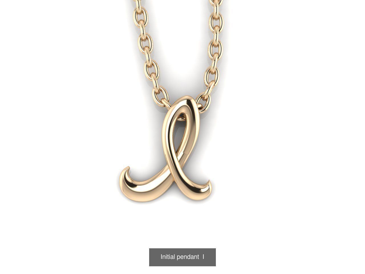 Initials letter pendant 3D Model Collection_9