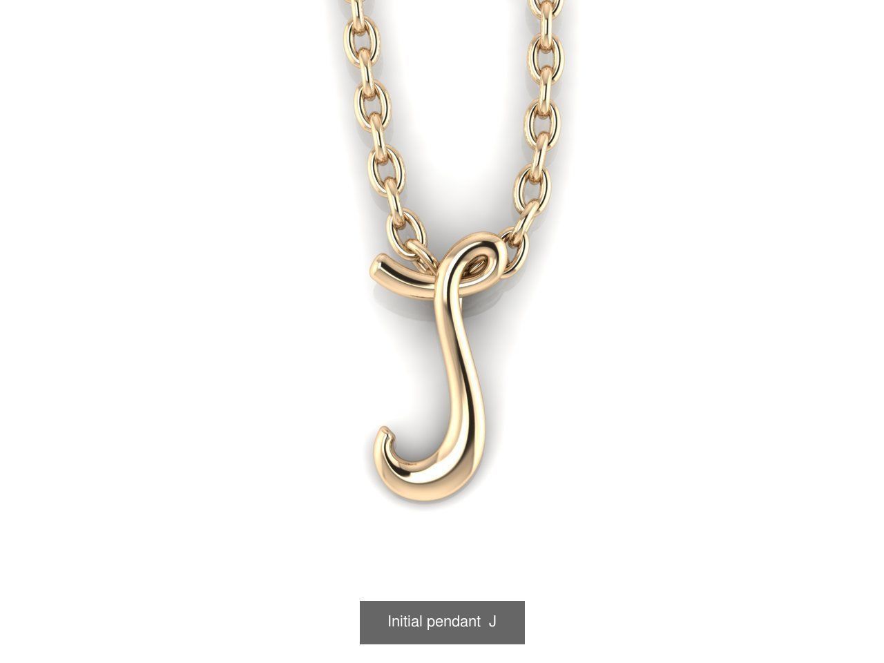 Initials letter pendant 3D Model Collection_10