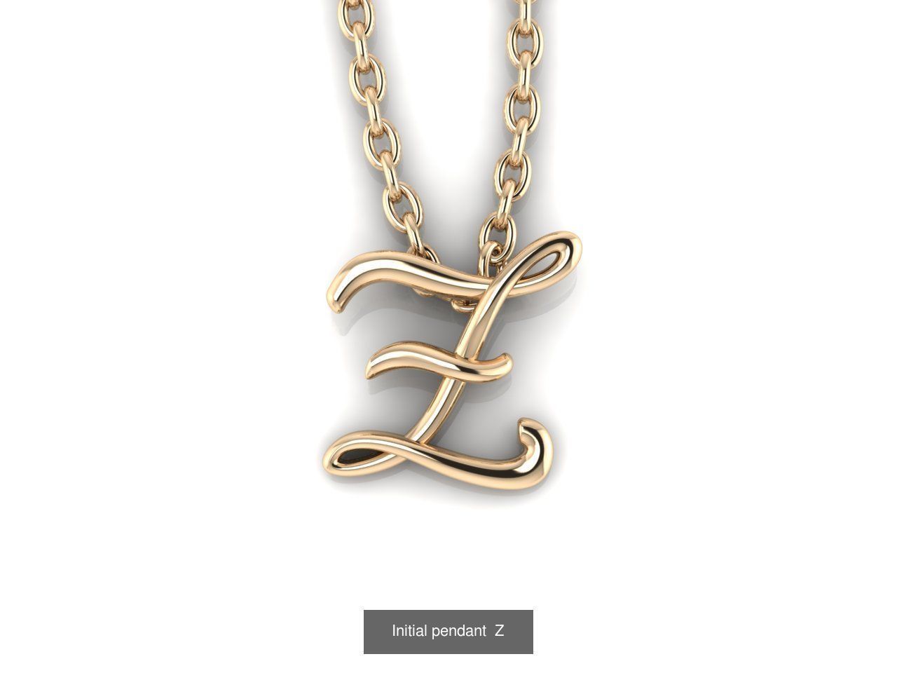 Initials letter pendant 3D Model Collection_26
