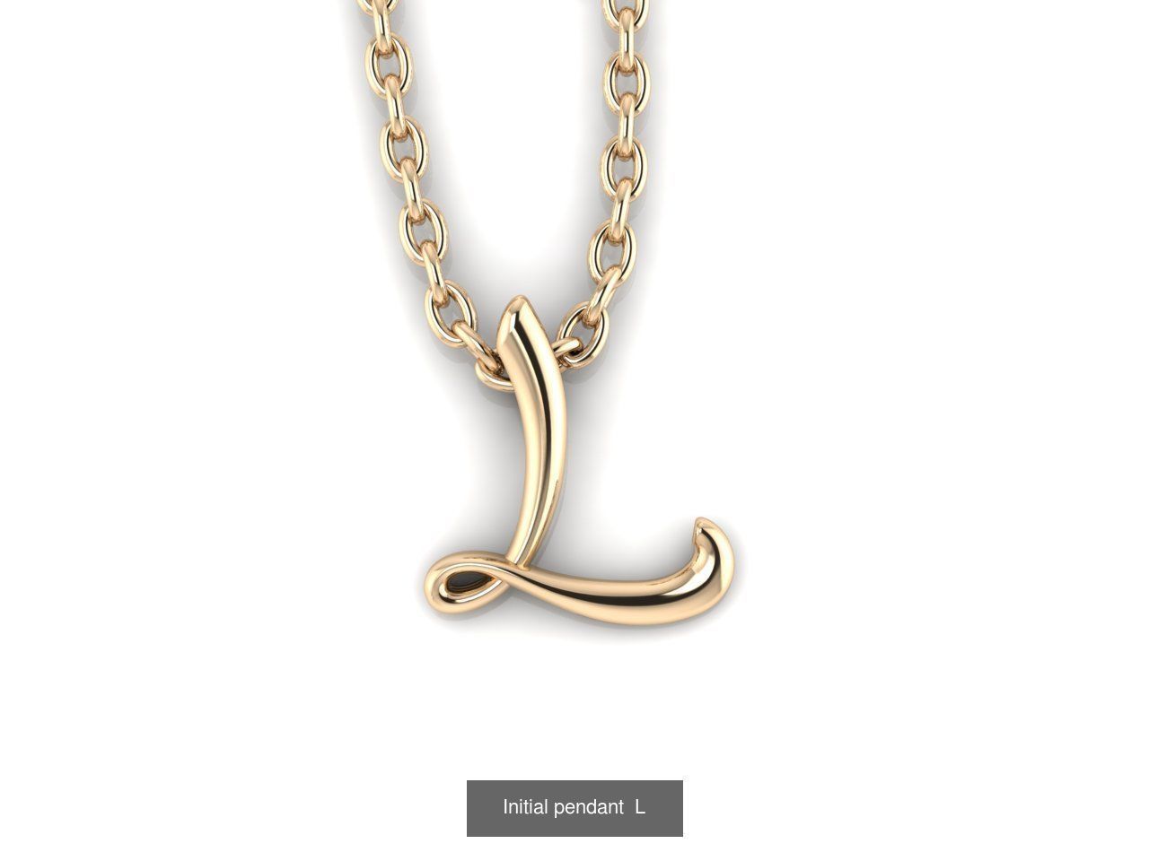 Initials letter pendant 3D Model Collection_12
