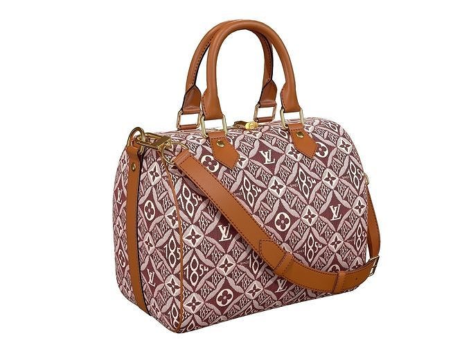 Louis Vuitton Speedy Bandouliere 25 1854 Red Low-poly 3D model
