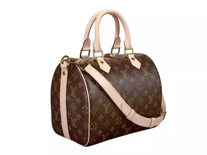 Louis Vuitton Speedy Bandouliere 25 Monogram Low-poly 3D model