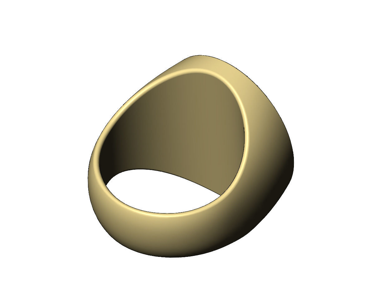 Chunky ANKH eternal key of lifet oval ring US size 11 3D print model_9