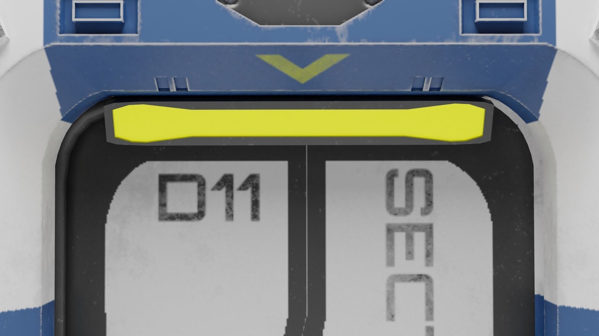 Sci-Fi door PBR Low-poly 3D model_4