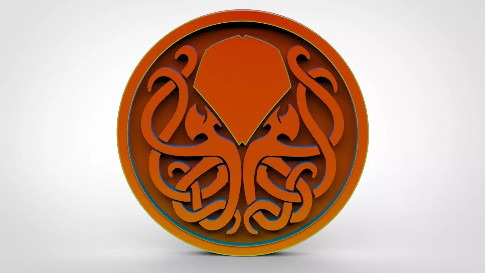 Kraken Pendant 3D print model_0