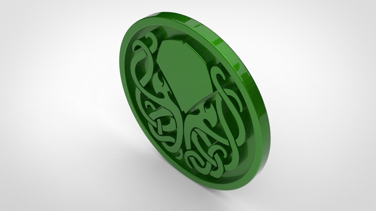 Kraken Pendant 3D print model_4
