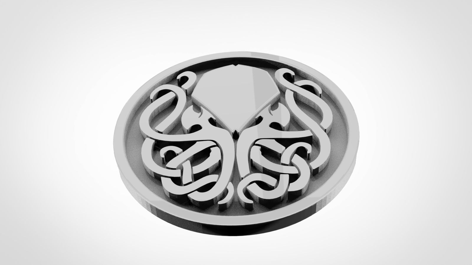Kraken Pendant 3D print model_1