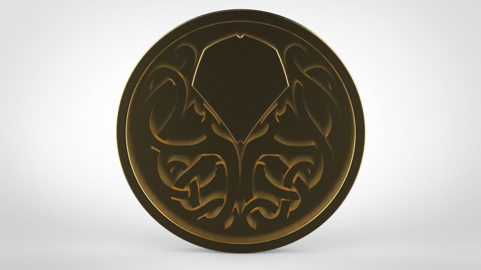 Kraken Pendant 3D print model_2