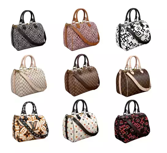 Louis Vuitton Speedy Bandouliere 25 3D Model Collection