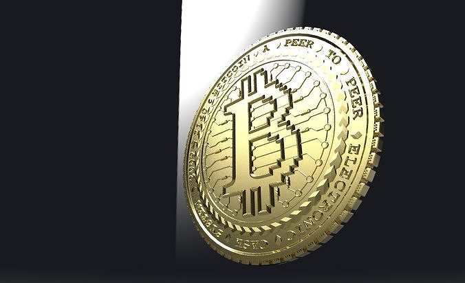 Bitcoin gold Free low-poly 3D model