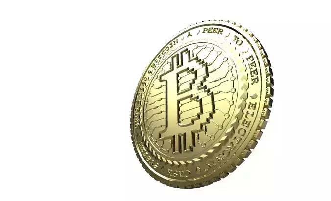 Bitcoin gold Free low-poly 3D model