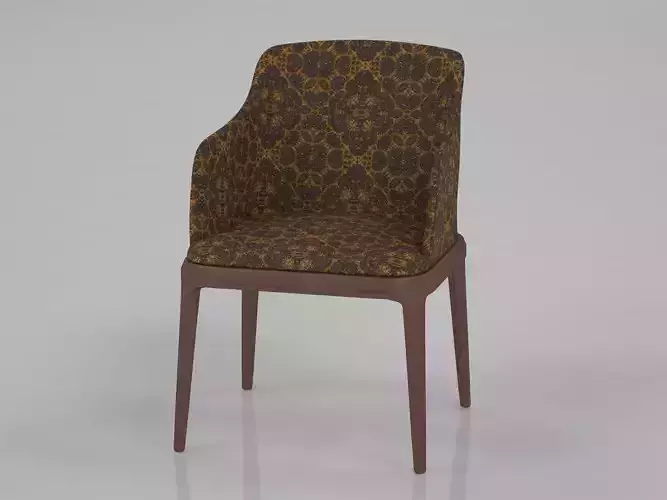 Chair dining with patterned fabric