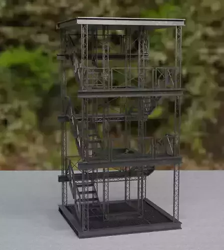 Steel scaffolding tower