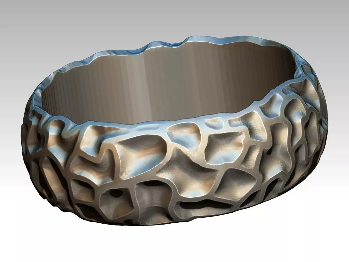 Broken Salvage Crack Parts Fashion Ring 3D print model