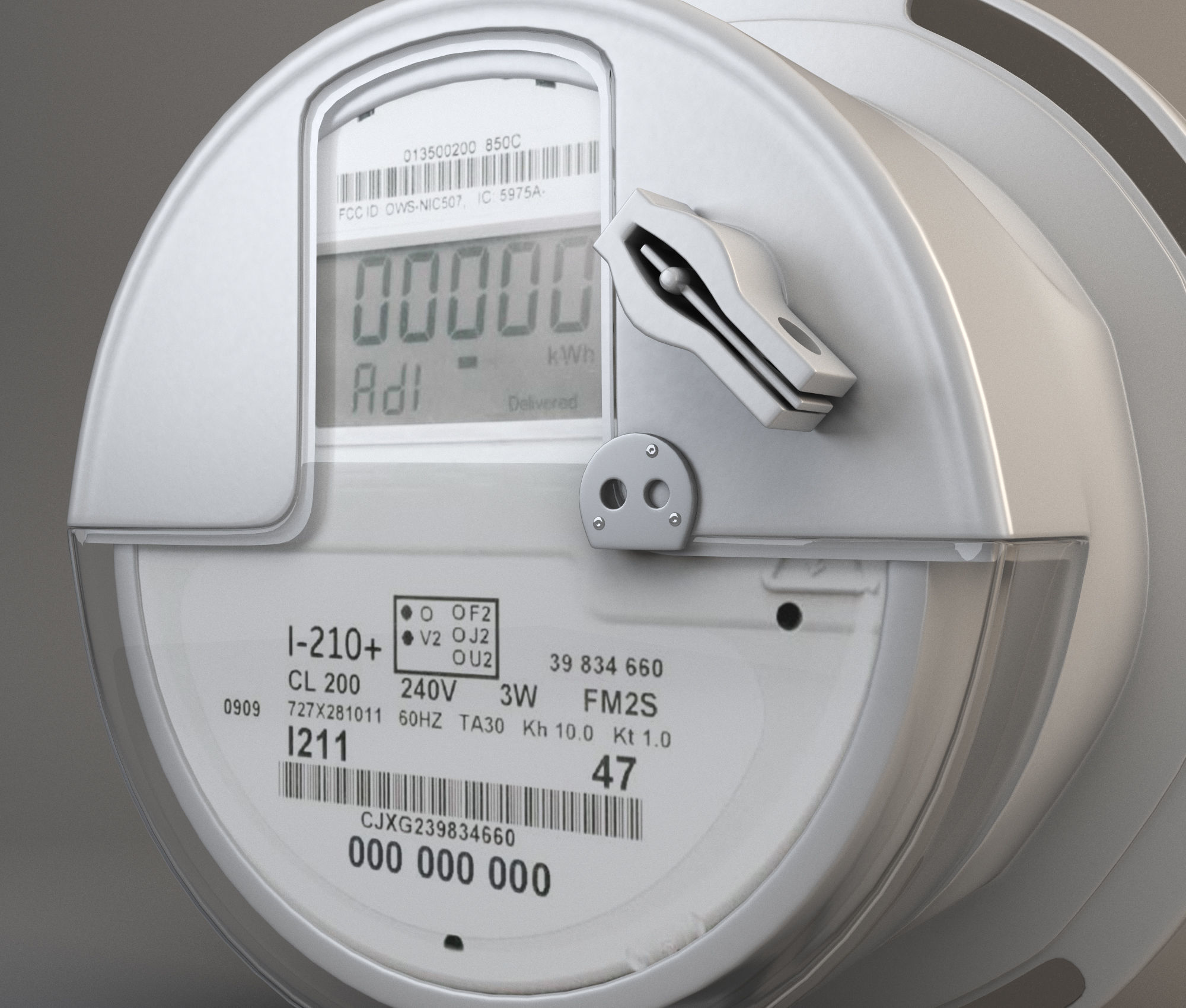 electricity meter Low-poly 3D model_1