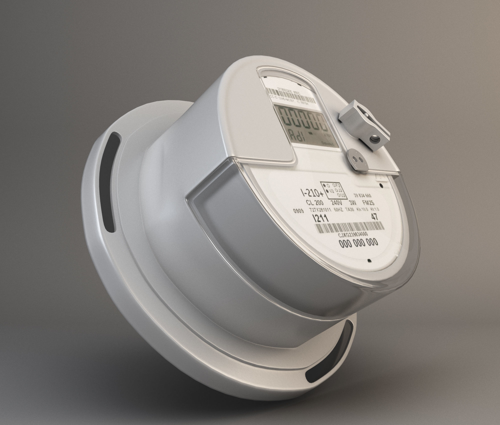electricity meter Low-poly 3D model_2
