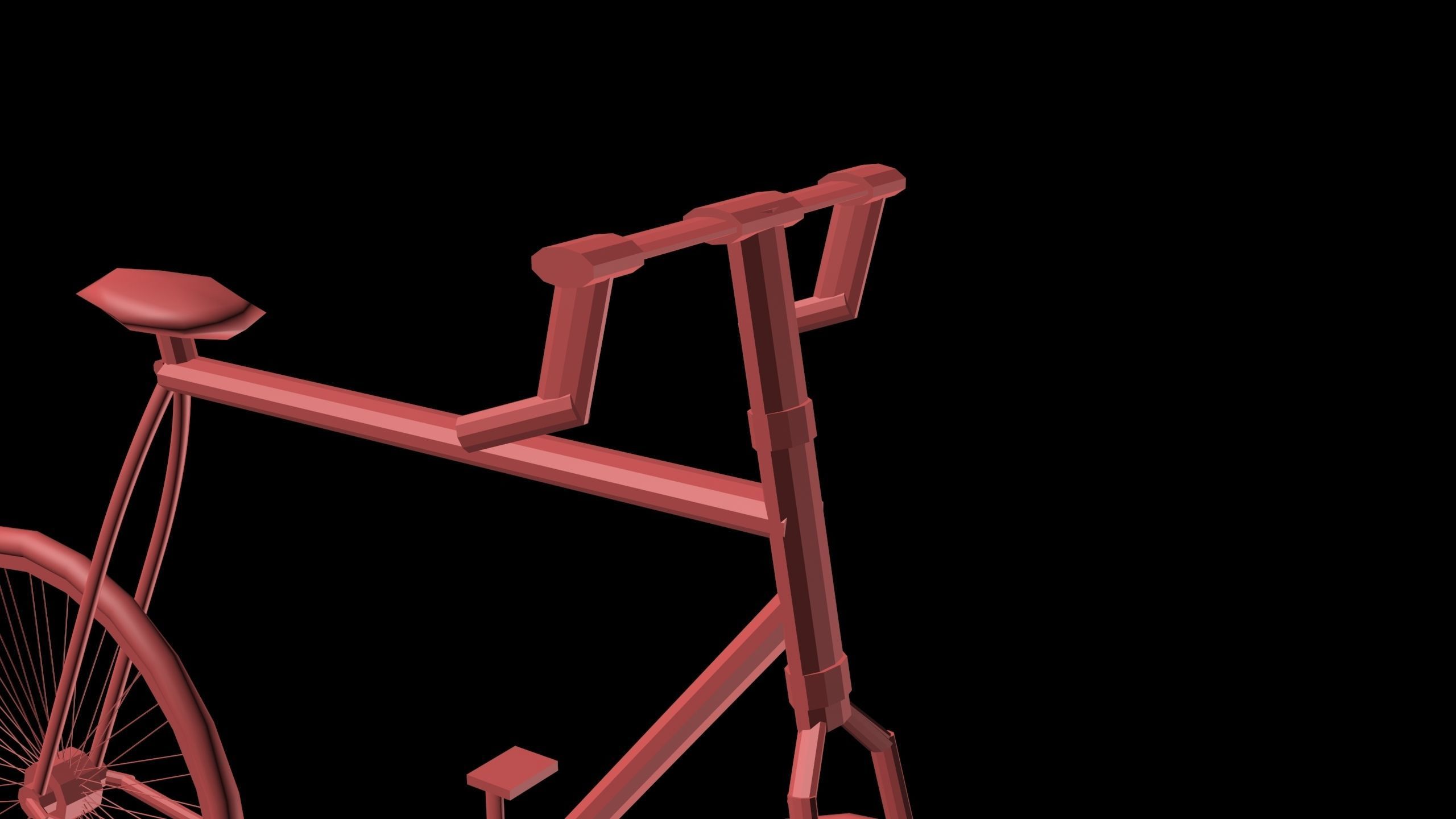 Bicycle Low-Poly Low-poly 3D model_1