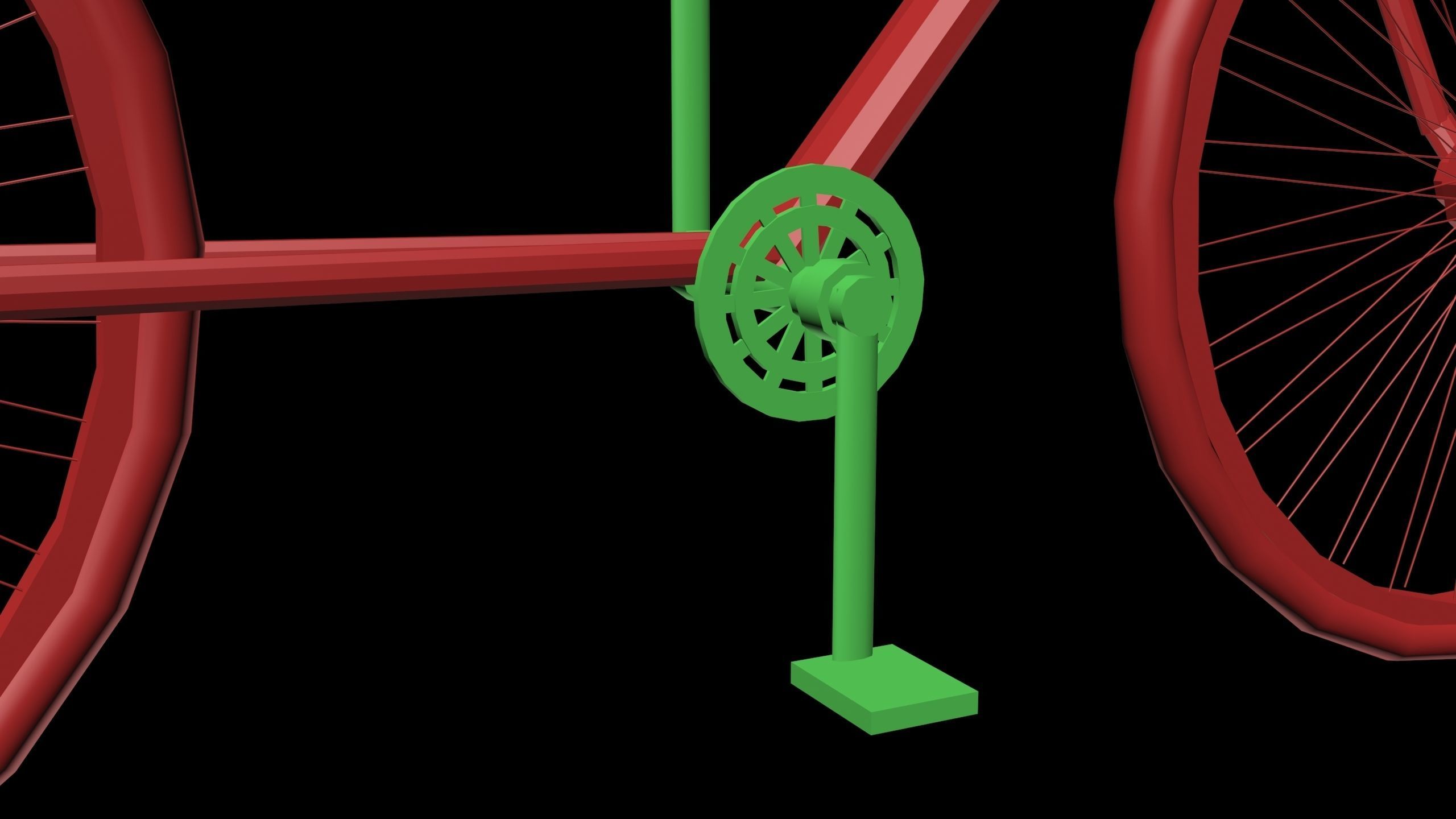 Bicycle Low-Poly Low-poly 3D model_3