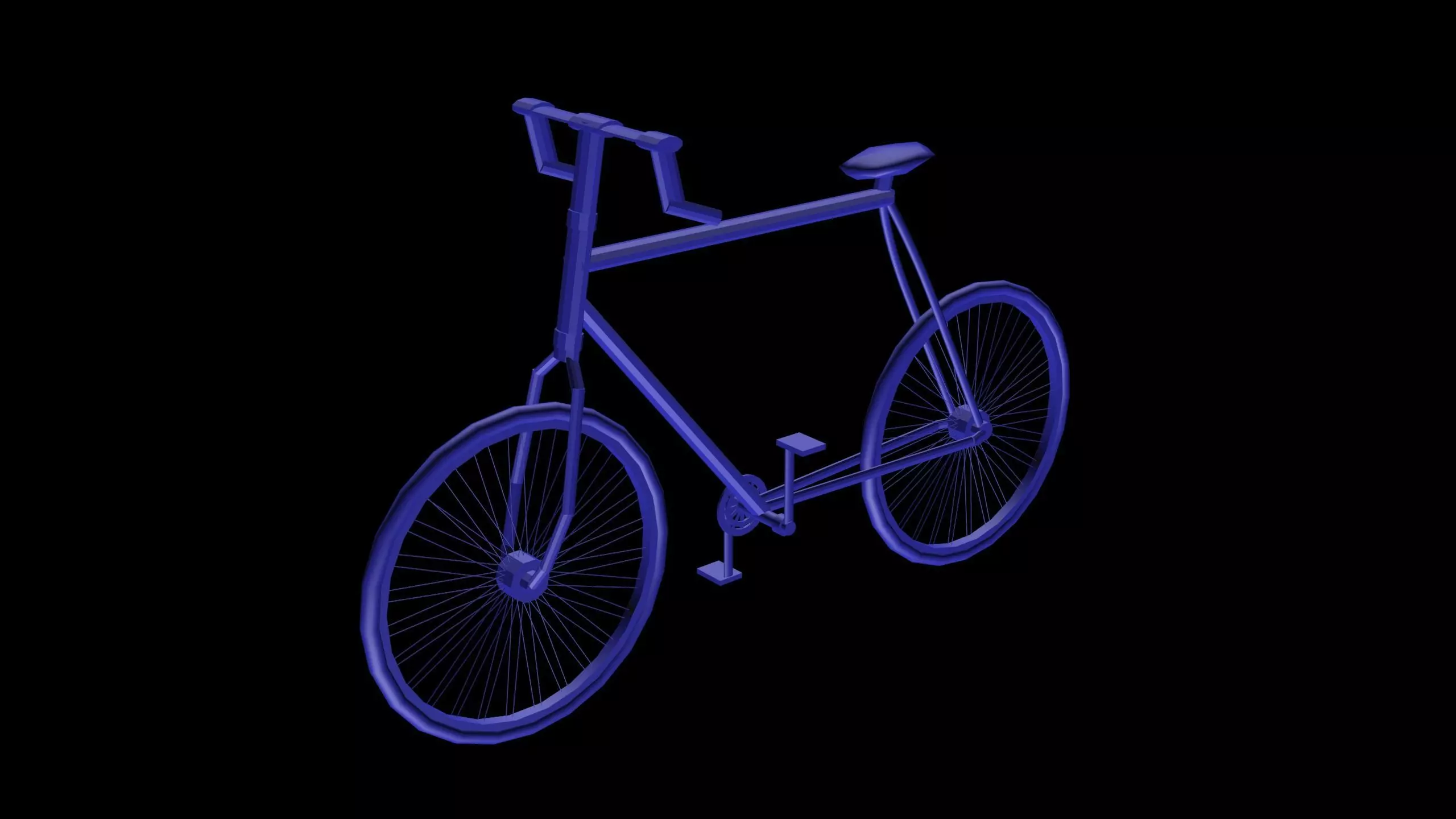 Bicycle Low-Poly Low-poly 3D model_0