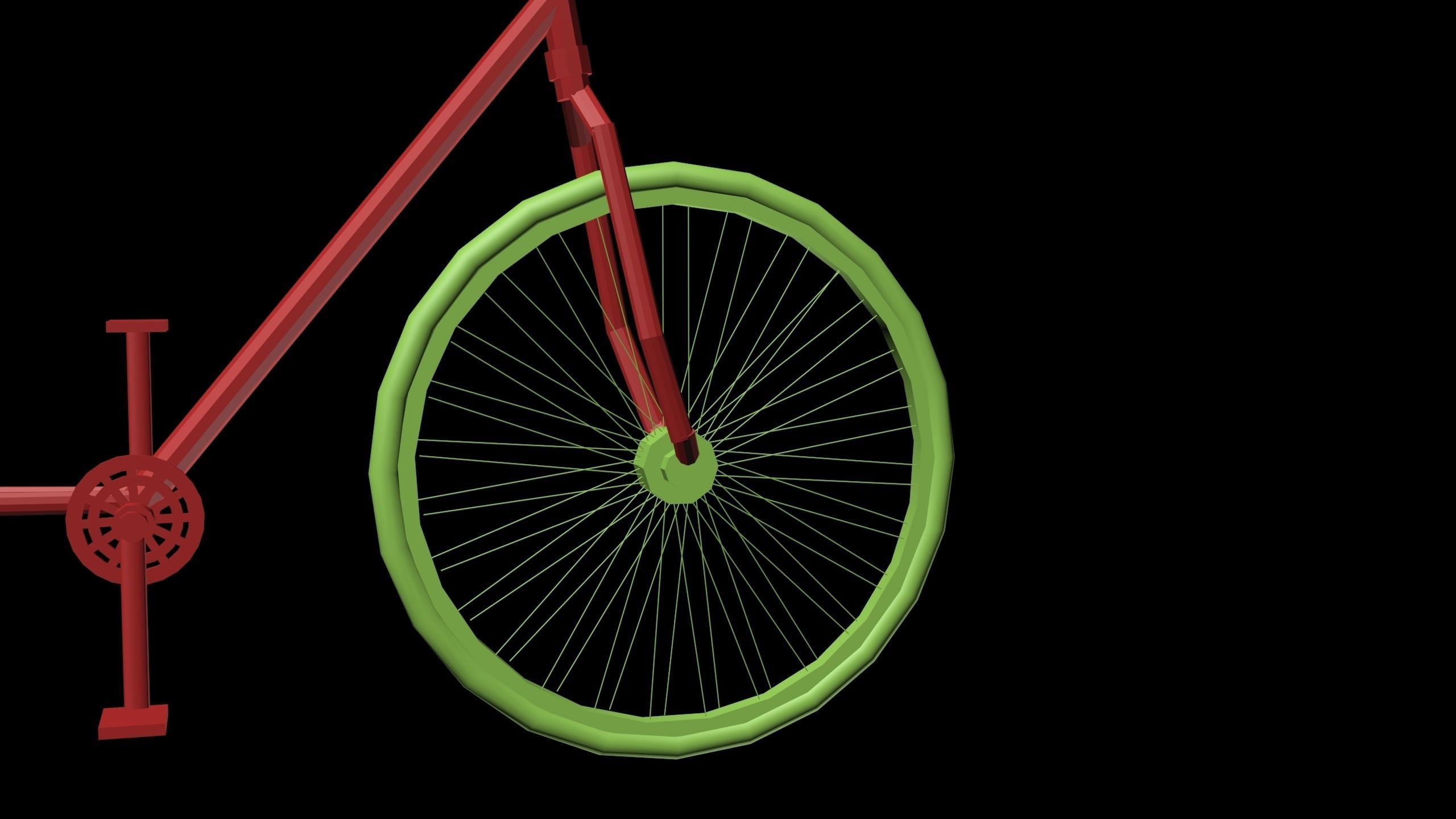 Bicycle Low-Poly Low-poly 3D model_2