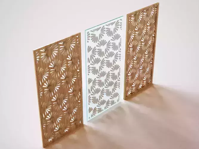 Partition three wooden panels