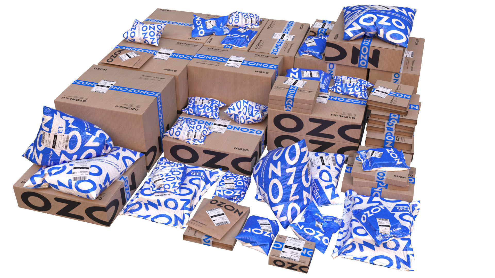 Ozon parcels 3D model_2