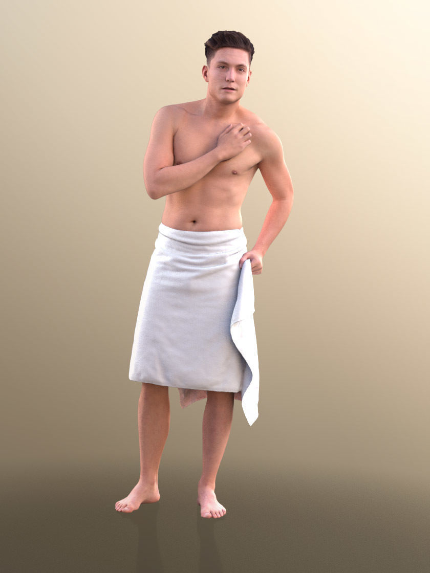 Dan 10390 - Young Man With Towel In Spa 3D model_2