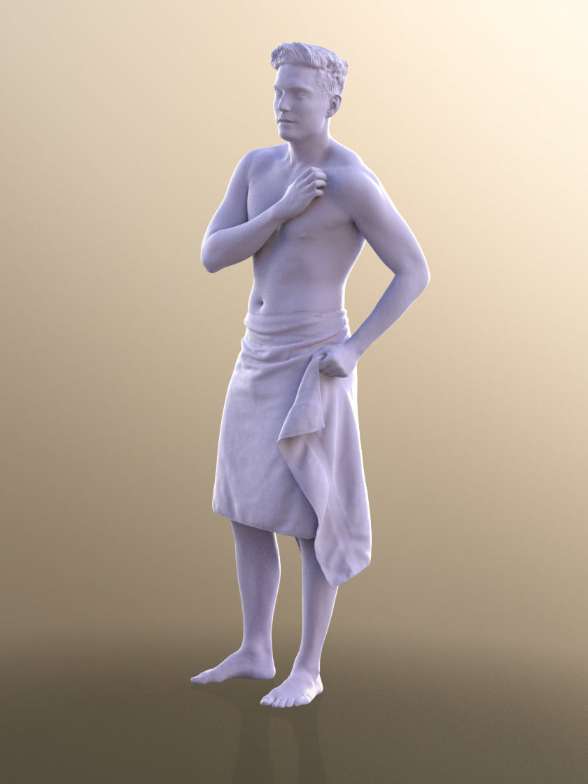 Dan 10390 - Young Man With Towel In Spa 3D model_5