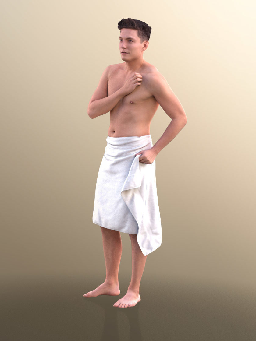 Dan 10390 - Young Man With Towel In Spa 3D model_3