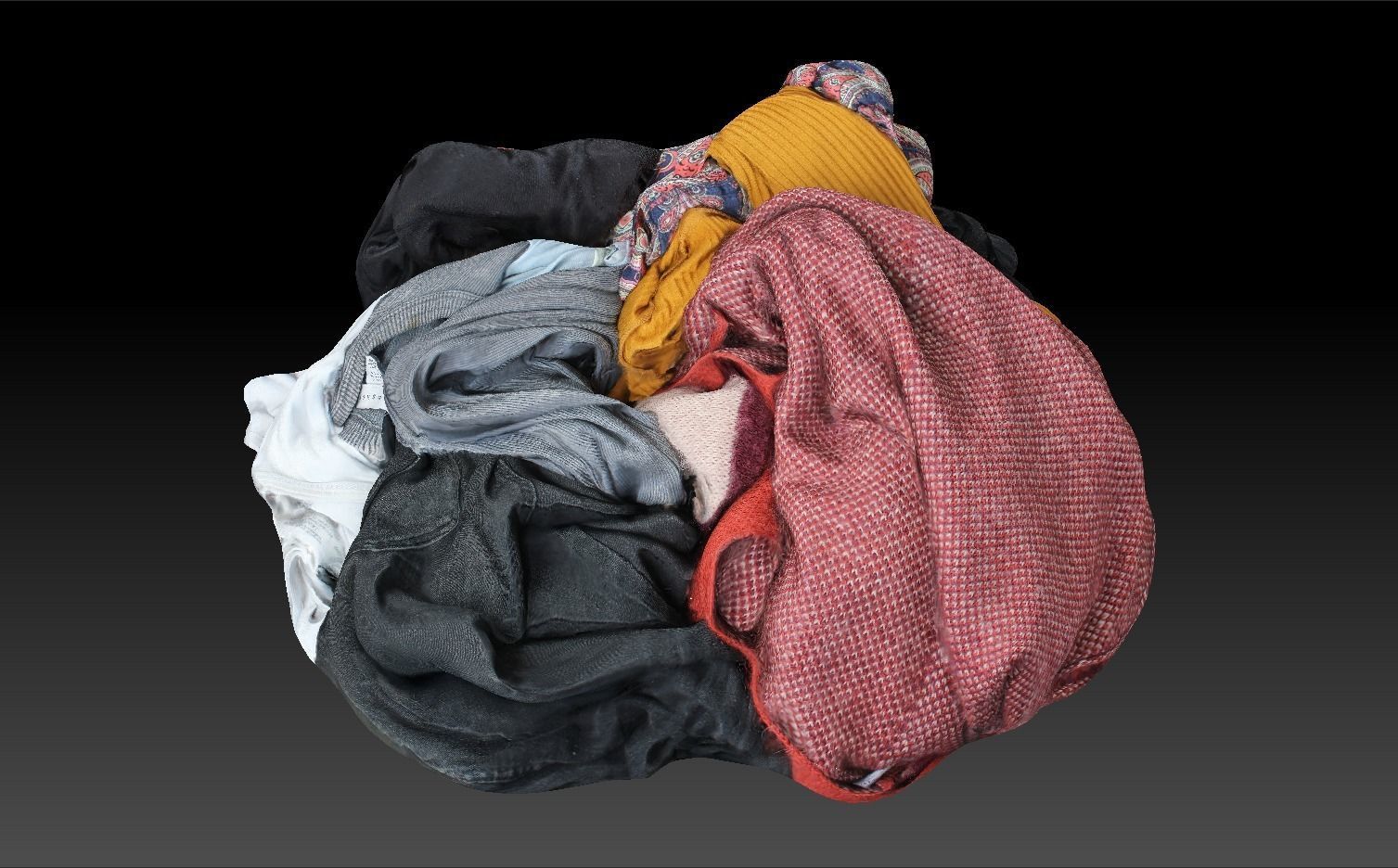 Pile of Cloths 5 Low-poly 3D model_6