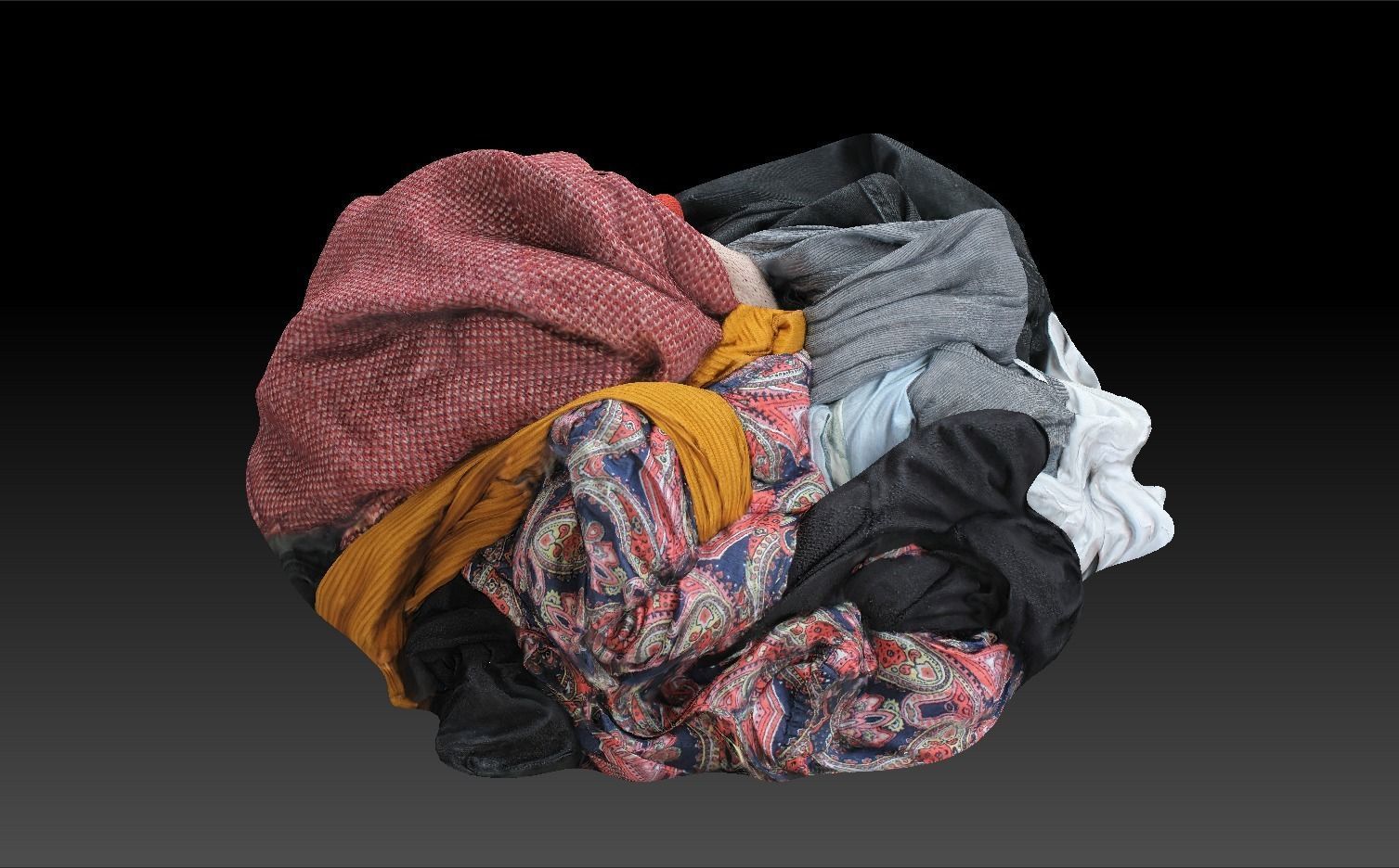 Pile of Cloths 5 Low-poly 3D model_10