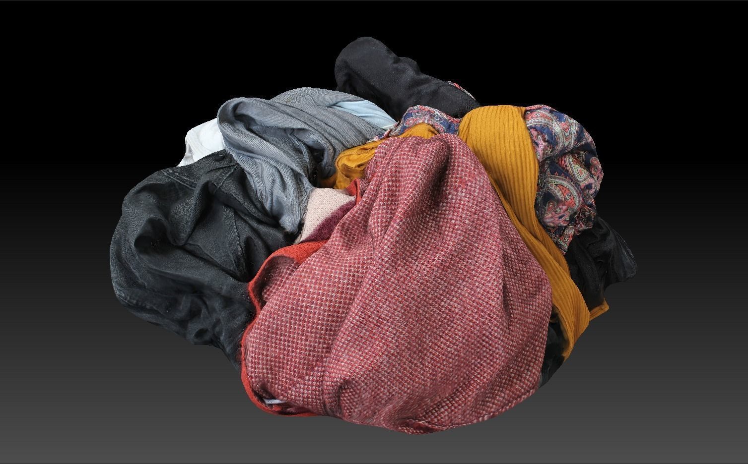 Pile of Cloths 5 Low-poly 3D model_7