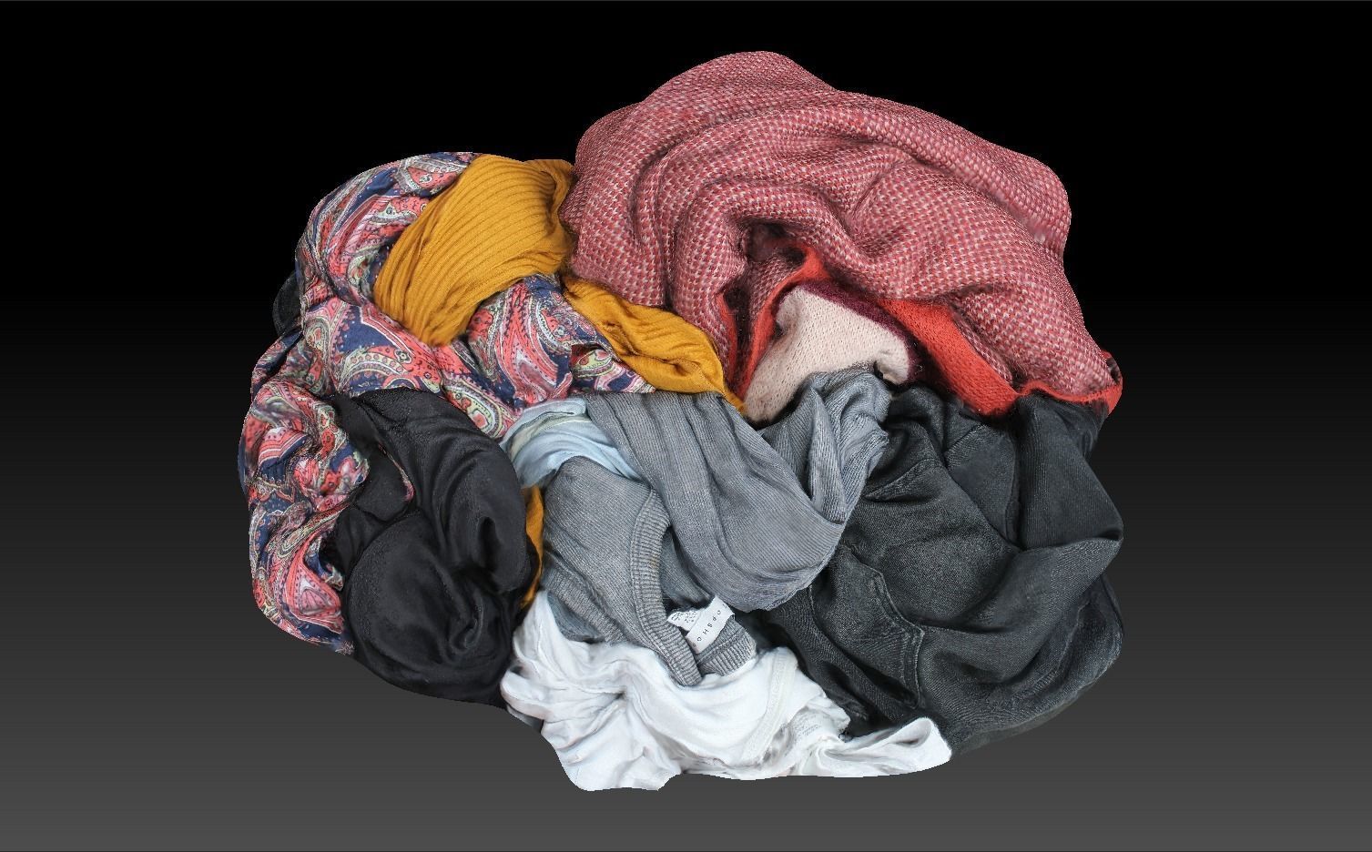 Pile of Cloths 5 Low-poly 3D model_3