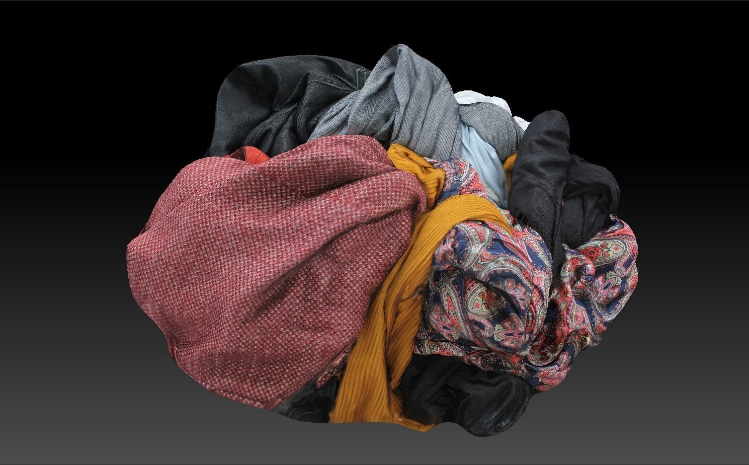Pile of Cloths 5 Low-poly 3D model_9