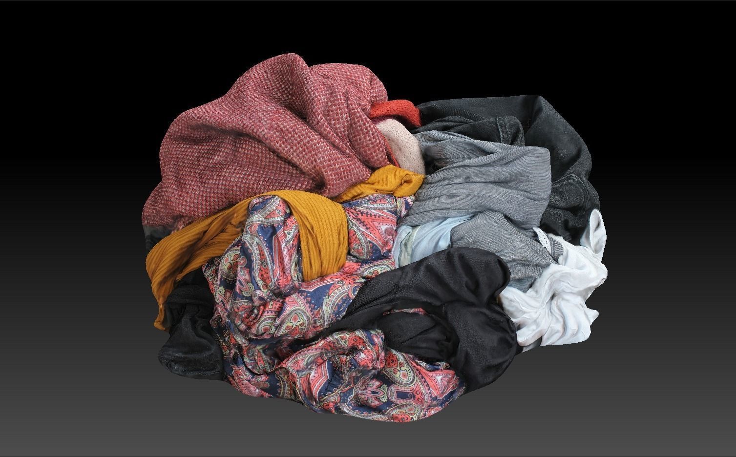 Pile of Cloths 5 Low-poly 3D model_11