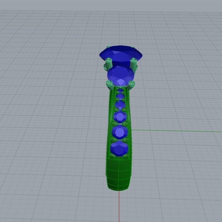 diamond ring 3D print model_6