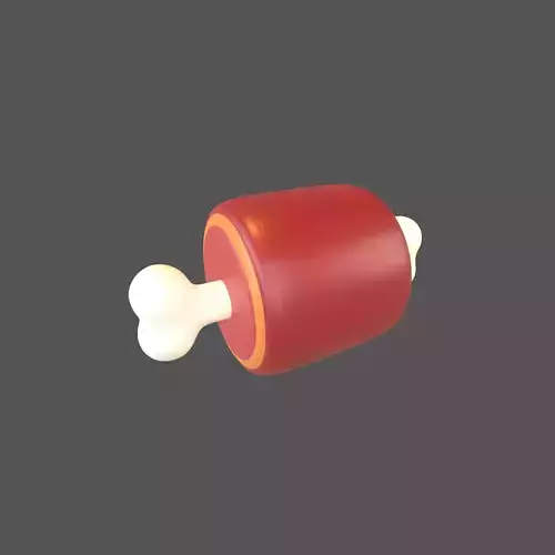 Meat on Bone v2 004 Low-poly 3D model