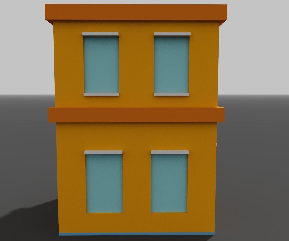 Low poly House Free low-poly 3D model_1