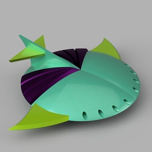 Vegan Spacecraft Free 3D print model