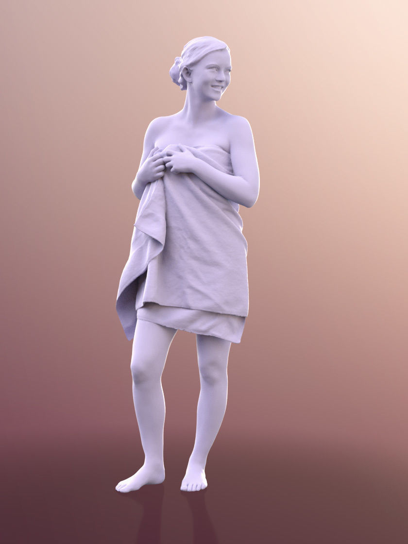 Nadin 10758 - Young Woman In Towel Smiling 3D model_5