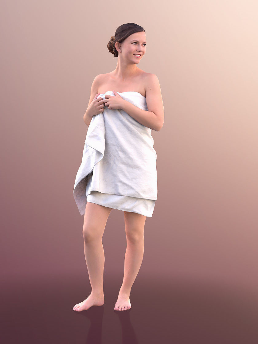 Nadin 10758 - Young Woman In Towel Smiling 3D model_3