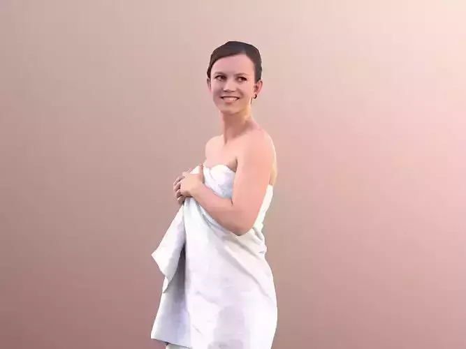 Nadin 10758 - Young Woman In Towel Smiling  3D model