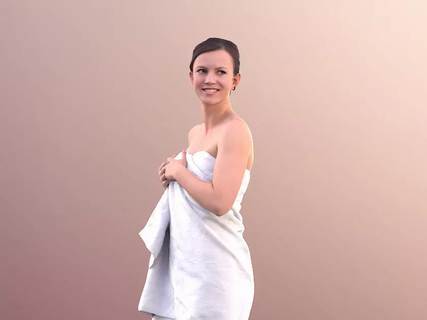 Nadin 10758 - Young Woman In Towel Smiling 3D model_0